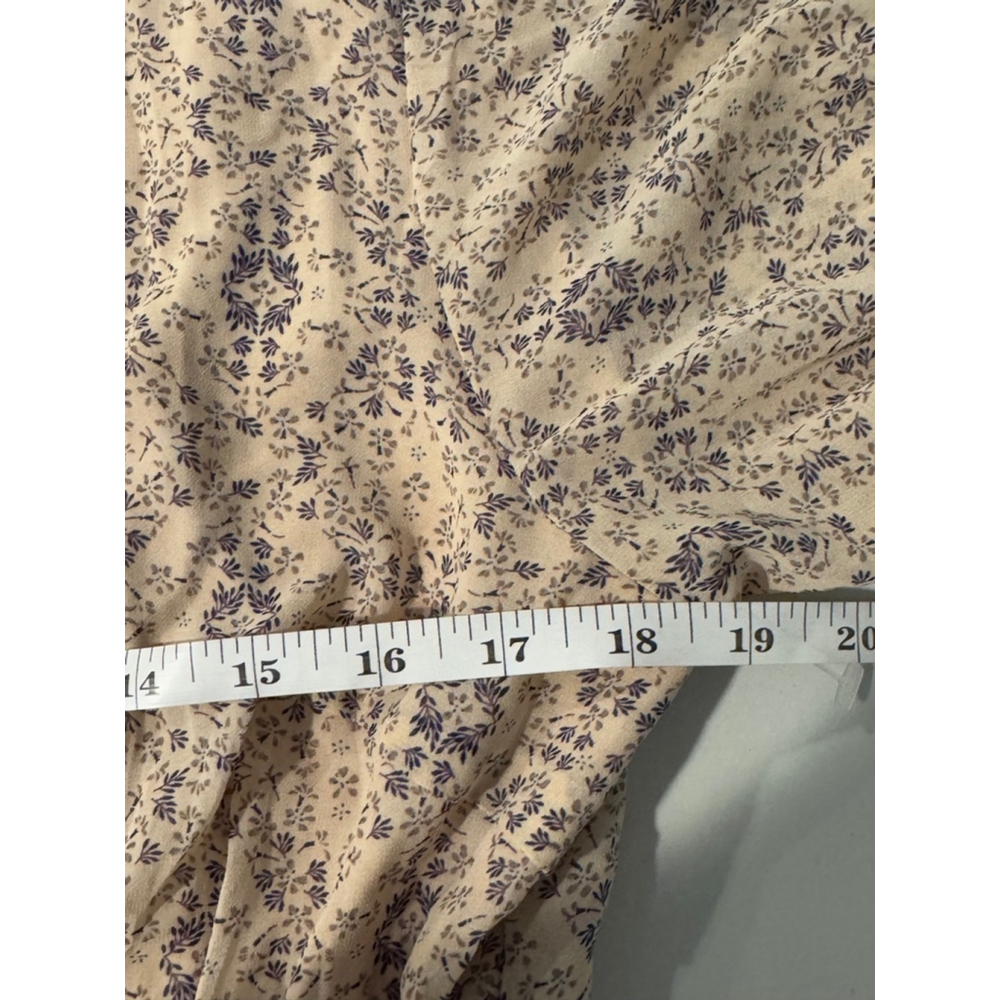 WISHLIST NATURAL TILE PRINT SHORT SLEEVE TIERED MIDI DRESS, size XL - Picture 4 of 9